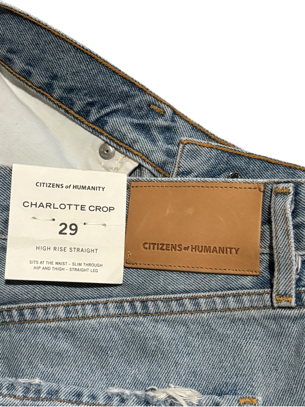 Citizens Of Humanity Light Blue Straight Leg Jeans - Picture 10 of 11